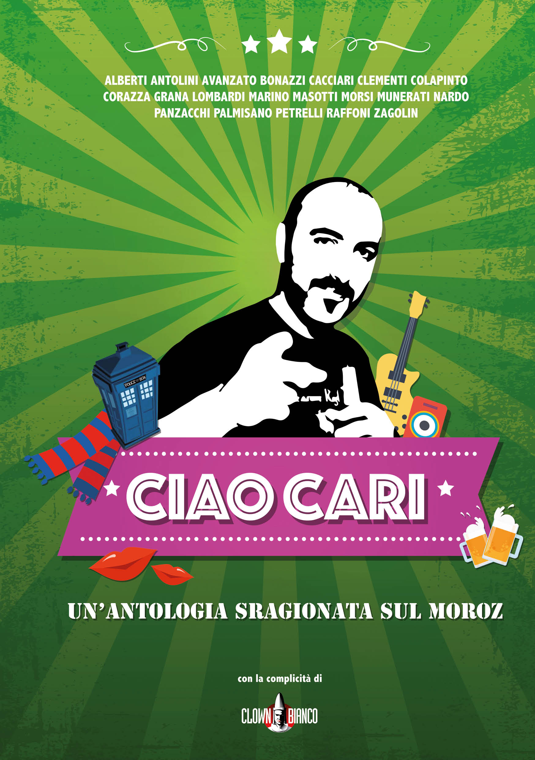 copertina del libro ciao cari dedicato a gianluca morozzi con prefazione di maurizio de giovanni