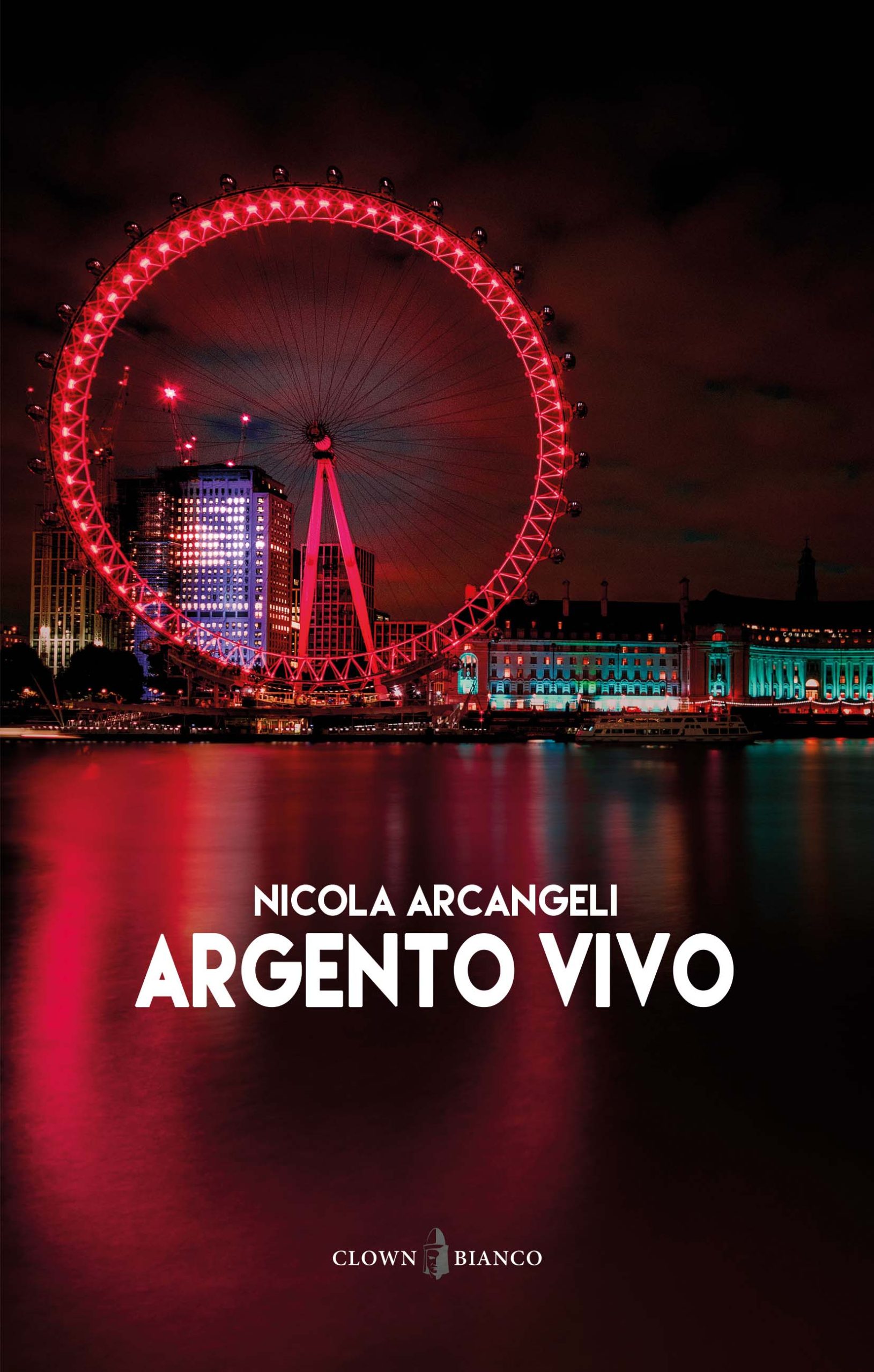 Foto notturna in cui si vede la ruota panoramica di Londra